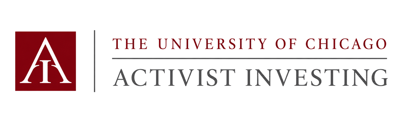 The University of Chicago Activist Investing